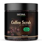 Seyal Arabica Coffee Scrub for Face | Natural Raw Scrub for Cellulite | Stretch Marks | Face & Body Exfoliator - 100g