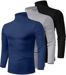 Ficerd 3 Pack Men's Turtle Neck Shi