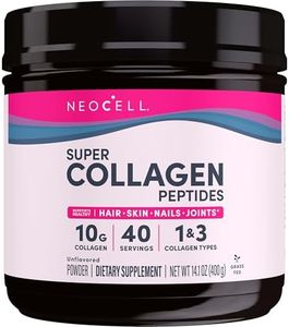 NeoCell Super Collagen Peptides, 10g Collagen Peptides per Serving, Gluten Free, Keto Friendly, Non-GMO, Grass Fed, Healthy Hair, Skin, Nails and Joints, Unflavored Powder, 14.1 oz., 1 Canister