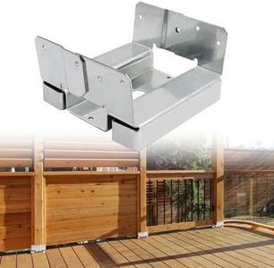 LARIFULL 10 PCS 6x6 Post Base Adjustable Wood Post Brackets for Concrete for Deck Patio/Gazebo/Pergola