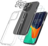 kwmobile 5-in-1 Clear Case Set Compatible with iPhone 15 Pro Case - Incl. Screen and Camera Protectors - Transparent