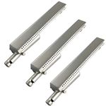 𝙐𝙥𝙜𝙧𝙖𝙙𝙚𝙙 SS304 3 Pack 13 3/4“ Heavy Duty Cast Stainless Steel BBQ Grill Burners Replacement Parts for Charbroil, Centro, Front Avenue, Costco Kirkland, Thermos Gas Grills. Save Your Old Grill