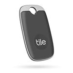 Tile Pro Bluetooth Item Finder, 1 Pack, 120m Finding Range, Works with Alexa and Google Smart Home, iOS and Android Compatible, Find Your Keys, Remotes & More, Grey