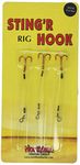 Northland Tackle Lethal Sting'r Hook - Stinger Fishing Rig for Walleye and Many Other Fish - 3pk (Red, Treble Hook - 2" Mono)