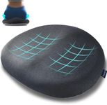 Seat Cushion for Office Chair Car - Memory Foam Chair Pad Sciatica & Back Coccyx Tailbone Pain Relief - Non-Slip Ergonmic Butt Pillow for Computer Desk, Wheelchair, Gaming School Chair - Black…