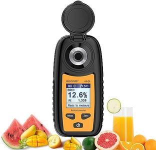 Aicevoos Digital Sugar Brix Refractometer brix Meter Automatic Temperature Compensation Range 0-35%，±0.2% Precision, Perfect for Fruits, Juices, Vegetables, Drinks and Coffee...