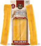 Bully Bunches Large Authentic Yak Cheese Himalayan Chews for Large Dogs & Heavy Chewers - All Natural Dog Treat Dental Chews, Made with Real Yak Milk - Lactose & Rawhide Free (2 Pk)