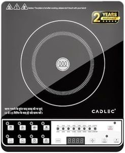 Cadlec CookEase 2000W Induction Cooktop | 8 Cooking Modes, Auto Shut-Off, Over-Heat Protection, LED Display, BIS Approved, 2-Year Warranty | Black