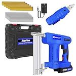 Cordless Brad Nailer, 2 in 1 Nail Gun/Stapler Gun Battery Powered with 1.5Ah Battery, Fast Charger, 1000 Nails & Staples, Electric Stapler for Furniture Woodworking