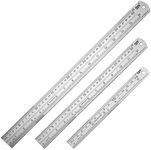 Ruler Metal Straight Edge Ruler Stainless Steel Ruler Ruler Set Rulers Bulk Set of 3