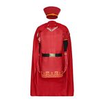 Hermanlory Unisex Adult King Farquaad Cosplay Costume Outfits Halloween Role Farquaad Costume Cape Cloak Cap Suit(L)