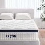 Crystli Queen Mattress 12 Inch - Hybrid Mattress Medium Firm Support, Pressure & Pain Relief for All Sleepers, CertiPUR-US Certified,Reinforced Edge Support, Motion Isolation, Bed in a Box