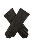 Dents Felicity Women's Silk Lined Leather Gloves BLACK 7