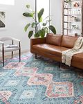 Loloi II SKYE Collection Area Rug SKY-03 TURQUOISE / TERRACOTTA 9'-0" x 12'-0"