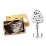 Uloveido Stainless Steel Treble Fishhooks Fishing Circle Hooks with Gift Box for Men Husband Boyfriend Lover Christmas Birthday Gift Y578 (To lover-You are my great catch)