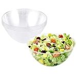 MATANA 50 Large Clear Hard Plastic Serving Bowls, 3000ml - Sturdy & Reusable - Ideal for Salad, Snacks & Crisps - Parties, Picnic, Birthdays, BBQ & More