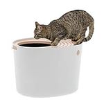 IRIS Top Entry Cat Litter Box, Whit