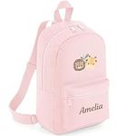 Hoolaroo Personalised Toddler Backpack Rucksack for Nursery Bag Baby Kids Boys Girls Jungle Animals Theme Pink