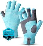 Tough Outdoors UV Fishing Gloves - Fingerless Fishing Gloves Men & Women - UPF 50+ Sun Gloves - UV Protection Kayaking Gloves - Sun Protection Fishing Gloves - Paddling Gloves & Sailing Gloves