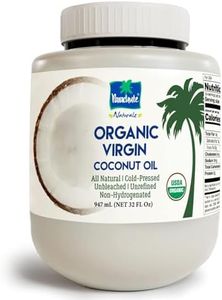 "Parachute Naturalz Organic Virgin Coconut Oil | Cooking Oil, Hair Oil, Body Oil & Oil Pulling | Cold Pressed | Unbleached | Unrefined | Non-Hydrogenated | MCT Oil | USDA Certified | 32 Fl. Oz | Plastic Jar"