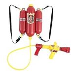 Goolsky Kids Water Pistol Backpack, Water Gun Blaster for Summer Outdoor Garden & Pool, Water Spraying Toy Firefighter Backpack Waterblasters Toy for Boys Grils