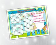 PartyStuff Baby Shower Theme Tambola Housie Tickets - Baby Shower Word Strike - Alphabet Strike (48 Cards)