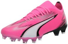 PUMA Women's Ultra Match Firm Ground Artificial Sneaker, Poison Pink-puma White-puma Black, 7.5