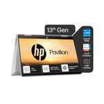 HP Pavilion x360, 13th Gen Intel Core i5-1335U Laptop (16GB DDR4, 512GB SSD) Touchscreen, 14"/35.6cm, FHD, Win 11, Office 21, Silver, 1.51kg, Iris Xe, FPR, 5MP Camera, Backlit KB, Pen, ek1074TU