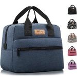 HOMESPON Insulated Lunch Bag Lunch Box Cooler Tote Box Cooler Bag Lunch Container for Women/Men/Work/Picnic (Navy Blue)