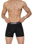 Modern Crew Premium Micromodal Trunks for Men | Ultrasoft, Breathable and Anti-Bacterial Underwear Jet Black