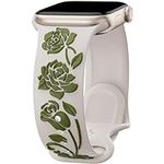 Floral Engraved Band Compatible wit