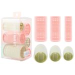 FYting Hair Rollers,Rollers for Hair Volume,6PCS Salon Velcro Rollers for Hairs with 3 Sizes, Self Grip Curls Rollers Set,DIY Curling Tool Curls and Styling of LongHair, ShortHair Bangs(Pink Green)