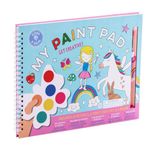 Floss & Rock Rainbow Fairy Kids My Painting Pad Set with 8 Pictures, 8 Paint Pallets and A Brush