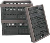 Kekow Plastic Collapsible Storage Basket/Container, Folding Storage Crates, Set of 3