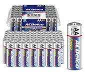 ACDelco 48-Count AA Batteries, Maximum Power Super Alkaline Battery, 10-Year Shelf Life, Recloseable Packaging