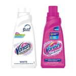 Vanish Crystal White 800 Ml+800 Ml, Add-On Liquid All In One Detergent Booster Stain Remover For Clothes Whites Like New Suitable With All Washing Detergent Powders And Liquids, 1 Count