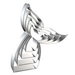 Mermaid Whale Fish Tail Cookie Cutters Shapes Set Assorted Sizes - 5 inch, 4 inch, 3 inch, 2 inch - Stainless Steel