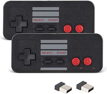KIWITATA 2.4G Wireless NES USB Controller for PC Games, 2 Pack Rechargeable NES Remote Wireless USB Retro Game Pad Controller for Windows MAC Raspberry Pi