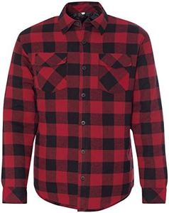 Burnside BN8610 Adult Quilted Flannel Jacket-Red/Black-3XL