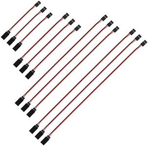 TecUnite 20 Pieces 3-Pin Extension Cable Cord Female to Male Lead Wire Connectors for Servo Extension Connection Control Board Remote Control Parts(4 Sizes)