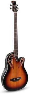 Ovation Celebrity Elite Plus CEB44-1N Mid-depth Acoustic-electric Bass Guitar - New England Burst