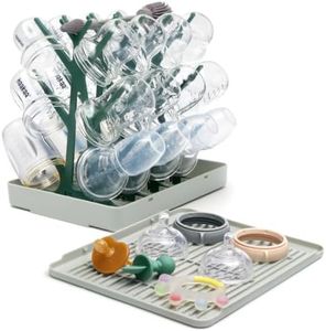 haakaa Baby Bottle Drying Rack with Tray, Space-Saving Bottle Drying Tree