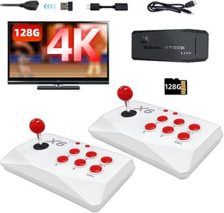 VILCORN Arcade Video Game Console Retro Game Stick 128G 40000 Games 4K TV HD Output Plug & Play for Atari Game Machine with Arcade Joystick (2 Player)