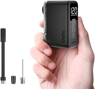 COOSPO X1 Mini Electric Bike Pump with Gauge, 120PSI Portable Bicycle Tire Pump, Auto Stop, Fast Inflation for Presta & Schrader Valves, USB-C Rechargeable, Compact for Road/Mountain Bikes