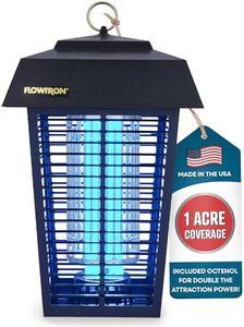 Flowtron Bug Zapper, 1 Acre of Outdoor Coverage with Powerful 40W Bulb & 5600V Instant Killing Grid, Electric Insect, Fly & Mosquito Zapper, Made in The USA