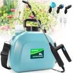 SYLSTAR Battery Powered Garden Sprayer 8L, Upgrade Electric Weed Sprayer with 3 Mist Nozzles, USB Rechargeable Handle, Retractable Wand and Adjustable Shoulder Strap, Water Sprayer for Lawn, Garden