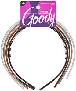 Goody Women's Classics Frost Headband, Clear/Grey/Tort/Black, 4 Count (Style May Vary)