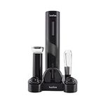 Ivation 7-Piece Wine Gift Set | Wine Accessory Kit with Battery-Operated Automatic Electric Bottle Opener, Wine Aerator Pourer, Wine Preserver Pump, 2 Reusable Cork Stoppers, Foil Cutter & Base Stand