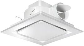 Orsong Bathroom Exhaust Fan 12" Panel Ultra Quiet without Light（10x10 Mount）, 1.0 Sone 130CFM, 4" Duct for Bathroom/Garage/Home