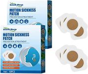 Motion Sickness Patch, 20 Pcs Motion Sickness Patch Sticker for Cruise/Plane/Train/Bus, Anti Nausea Patches Behind Ear, Waterproof Seasick Patches with Non Drowsy, Relieves Nausea, Dizziness, Vomiting